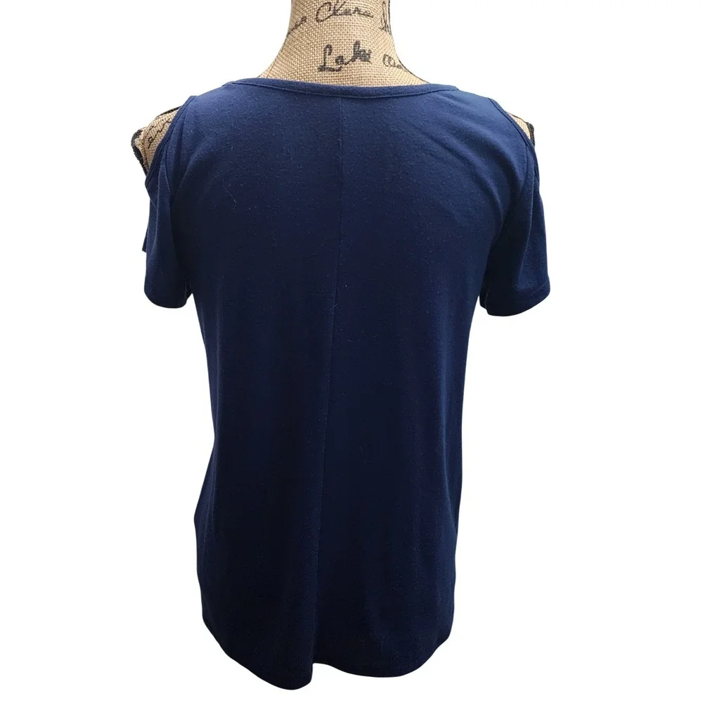 Justice Active Girls Cold Shoulder‎ T Shirt I Dont Sweat I Shine Sequins 14 16
